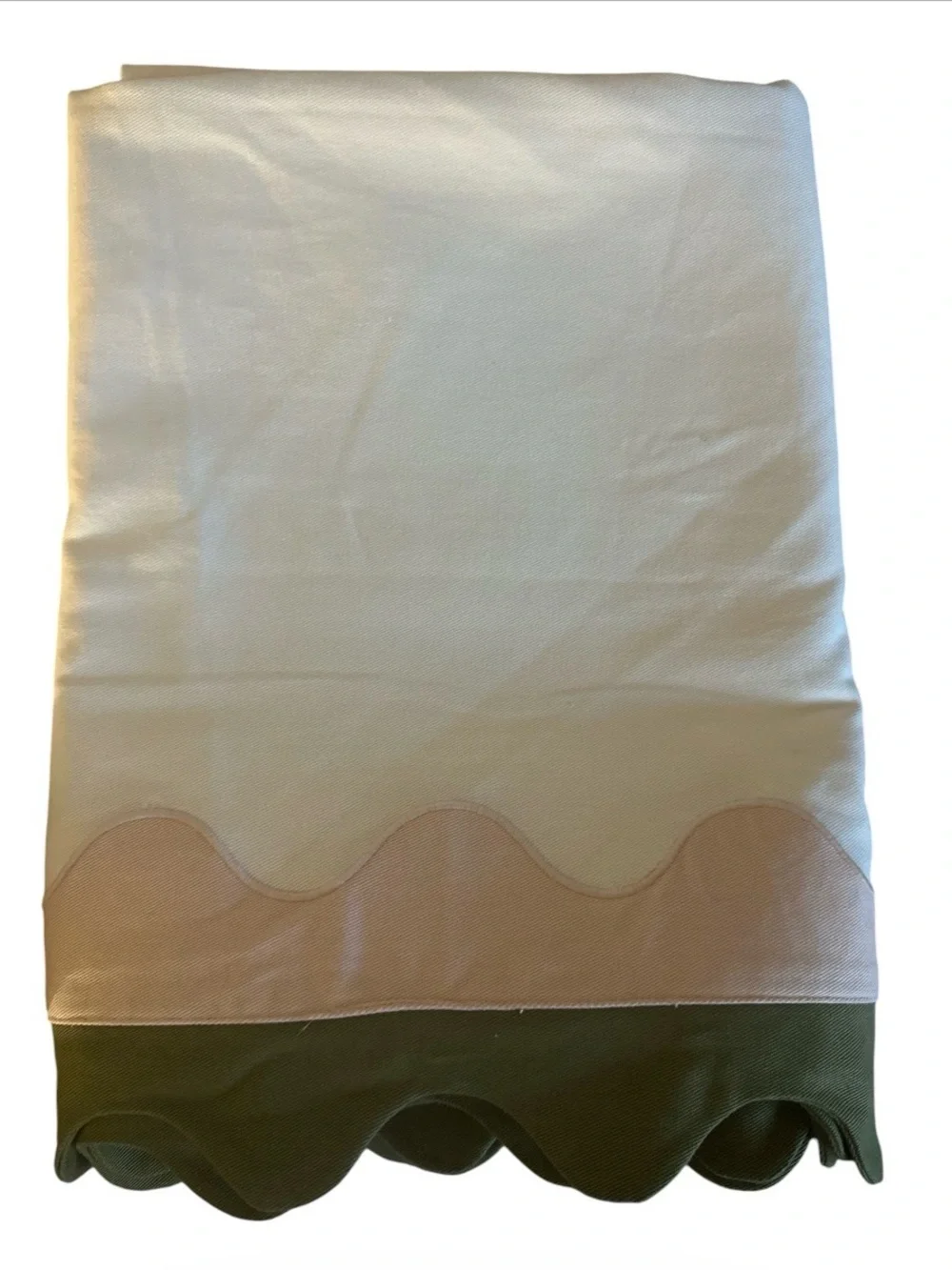 Anthropologie Scalloped Cotton Curtain 1 Panel